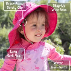 Kids Water Repellent Adventure Hats | Watermelon Pink