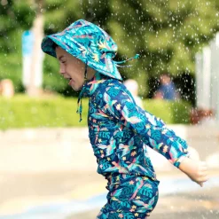Kids Water Repellent Bucket Hats | Tropical