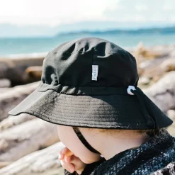 Kids Water Repellent Bucket Hats | Black