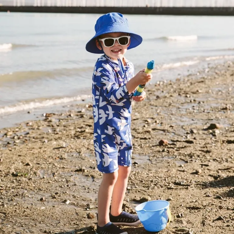Kids Water Repellent Bucket Hats | Marine Blue