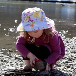 Kids Water Repellent Bucket Hats | Tropical Bloom
