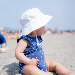 Kids Water Repellent Bucket Hats | White