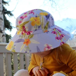 Kids Water Repellent Bucket Hats | Tropical Bloom