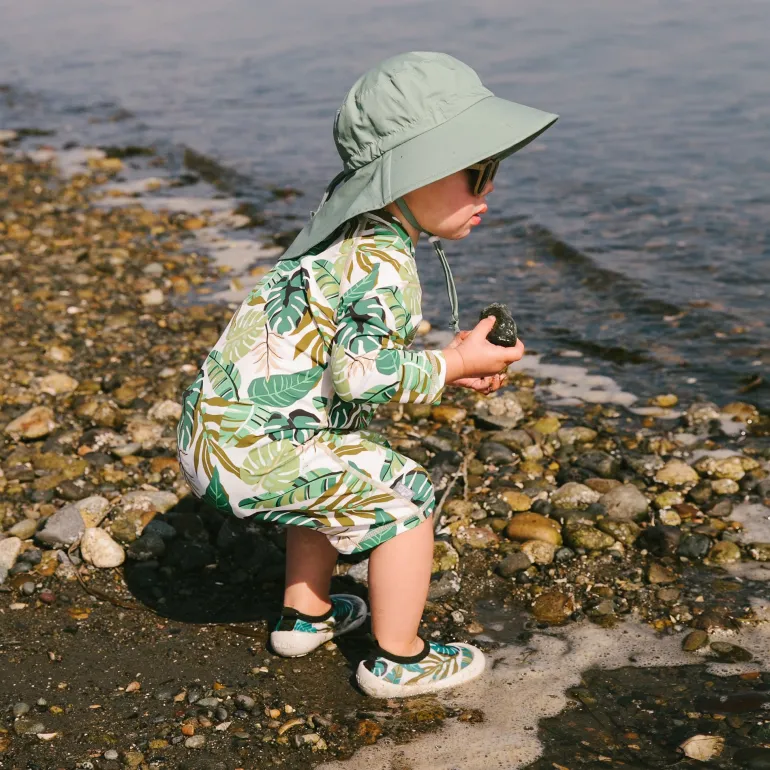 Kids Water Shoes | Green Tropical