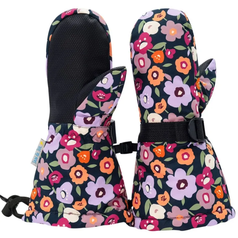 Kids Waterproof Mittens | Winter Flowers