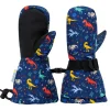 Kids Waterproof Mittens | Space Dinos