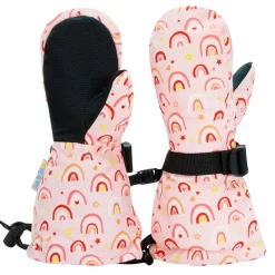 Kids Waterproof Mittens | Pink Rainbow