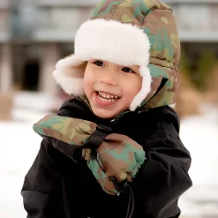 Kids Waterproof Mittens | Woodland Camo