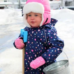 Kids Waterproof Mittens | Watermelon Pink Star