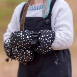 Kids Waterproof Mittens | Black Star