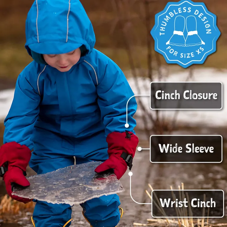 Kids Waterproof Mittens | Soft Brown