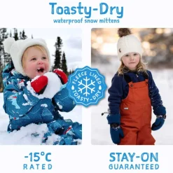 Kids Waterproof Mittens | Woodland Camo