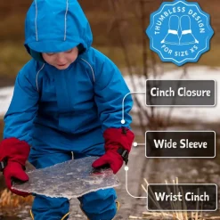 Kids Waterproof Mittens | Black Star