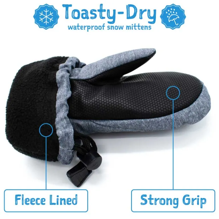 Kids Waterproof Mittens | Heather Grey