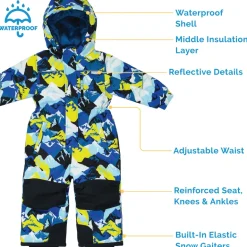 Kids Waterproof Snowsuit | Neon Peaks