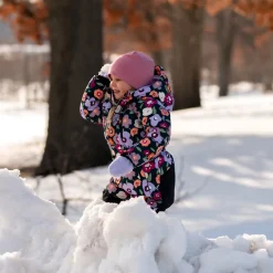 Kids Waterproof Snowsuit | Winter Flowers