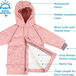 Kids Waterproof Winter Coat | Prairie Flowers