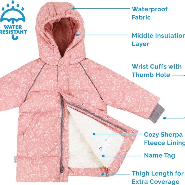 Kids Waterproof Winter Coat | Prairie Flowers