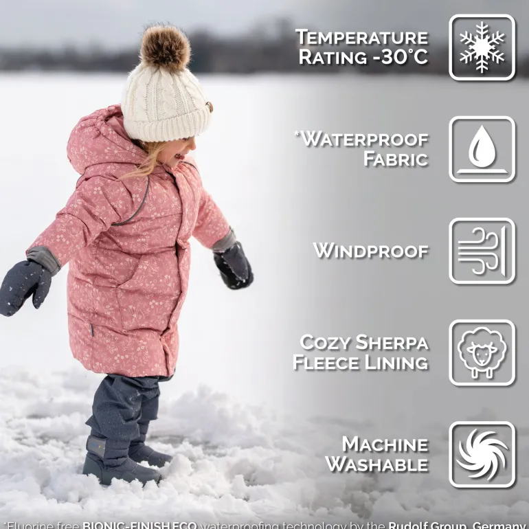 Kids Waterproof Winter Coat | Prairie Flowers