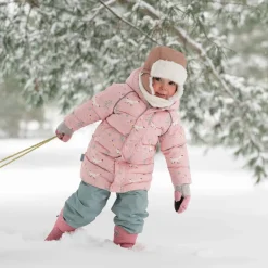 Kids Waterproof Winter Coat | Pink Forest
