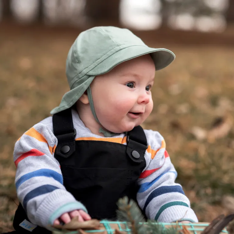 Sun Soft Baby Caps | Juniper Green