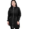 Womens Adjustable Rain Jackets | Black