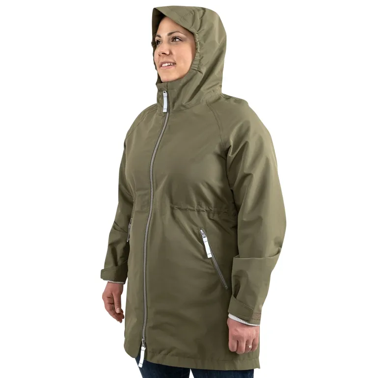Womens Adjustable Rain Jackets | Army Green