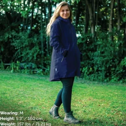 Womens Adjustable Rain Jackets | Navy