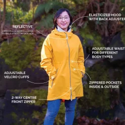 Womens Adjustable Rain Jackets | Black