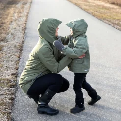 Womens Adjustable Rain Jackets | Army Green