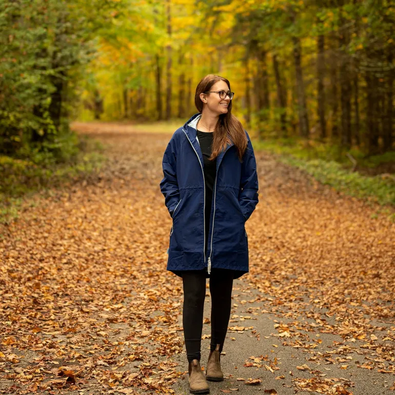 Womens Adjustable Rain Jackets | Navy