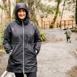 Womens Adjustable Rain Jackets | Black