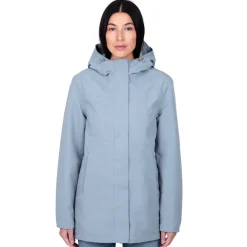 Women's Fleece Lined Rain Jacket | Dusty Blue