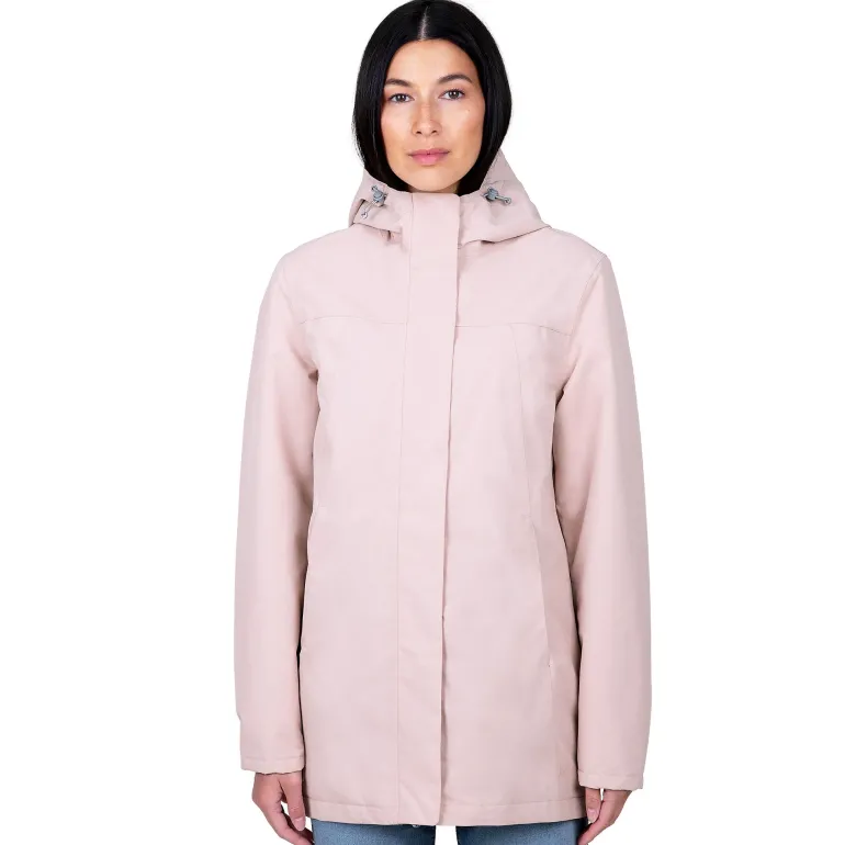 Women's Fleece Lined Rain Jacket | Light Pink