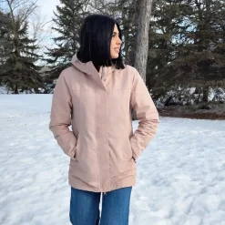 Women's Fleece Lined Rain Jacket | Light Pink
