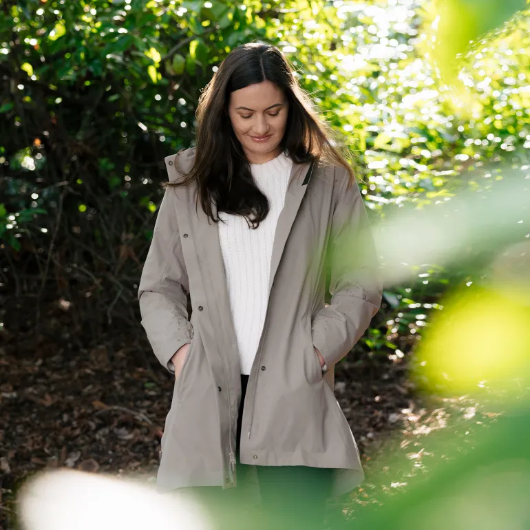 Women's Waterproof Rain Jackets | Earthy Taupe